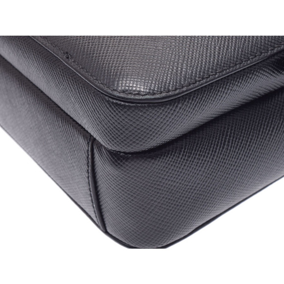 Prada Saffiano Black Shoulder Bag by - Picture 6 of 11
